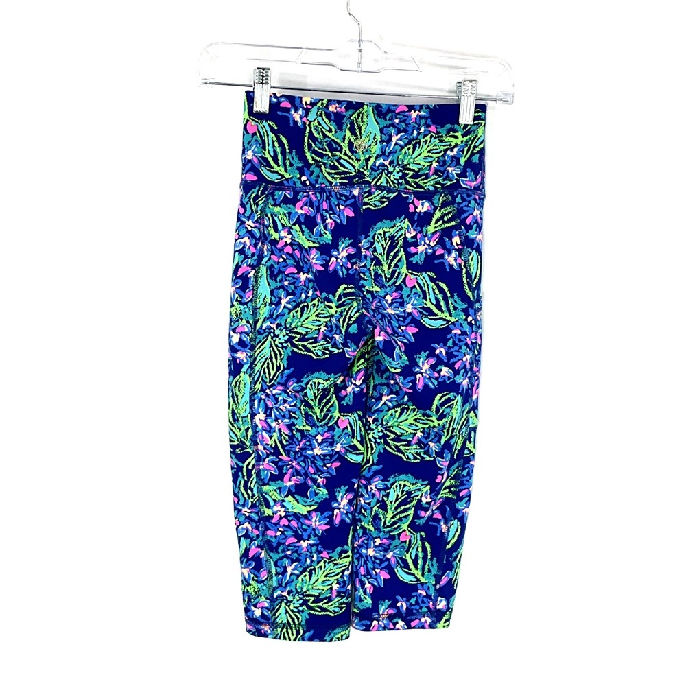Lilly Pulitzer‎ Weekender Capri Leggings XXS Mid Rise IN Serenade in the Shade